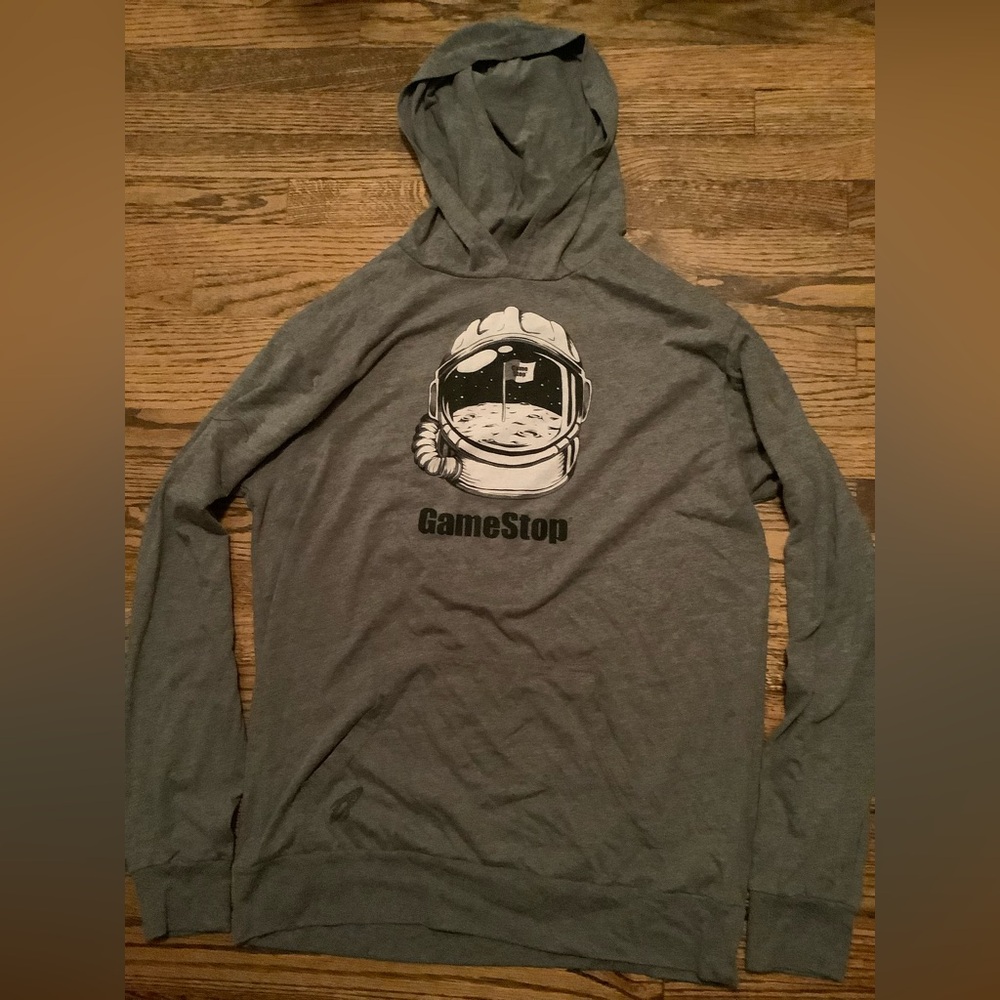 Game Stop Hooded Long Sleeved Top